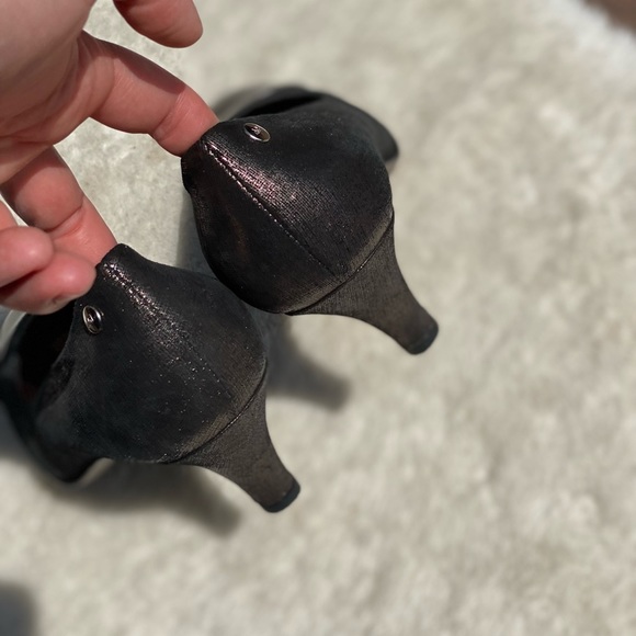 AGL Patent Cap Toe Pumps Francy Pebble Heels - Picture 7 of 7